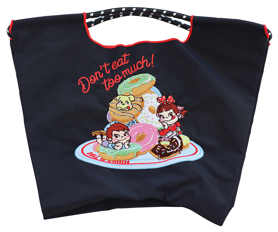 不二家×Ball&Chain「ショッピングバッグ」ピンク/ブラック/ホワイト