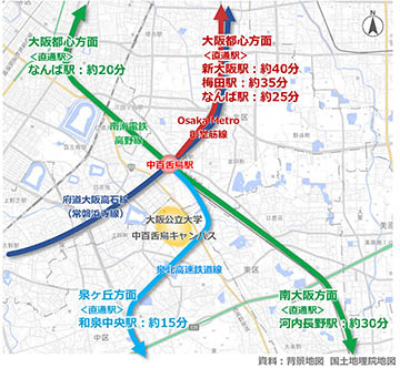 大阪・中百舌鳥駅周辺整備 交流が生まれる広場とチャレンジ拠点