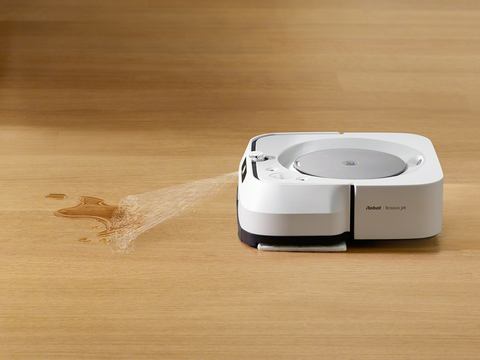 アイロボット、ルンバと連携して床拭き掃除する「ブラーバジェットm6