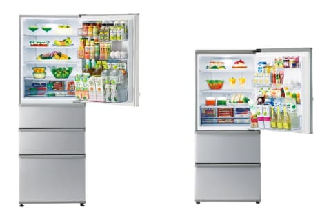 アクア、省エネ性が向上した冷凍冷蔵庫。中央2段が冷凍室に - 家電 Watch