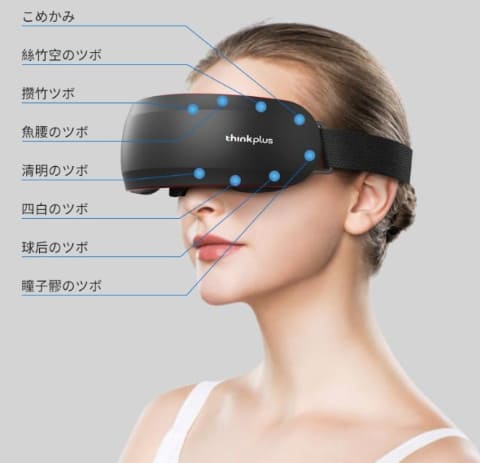 パソコンで疲れた目元を温めてツボをケアするLenovoアイマスク
