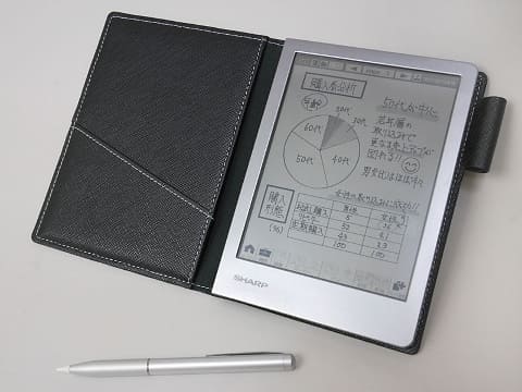 シャープ、5,000ページ保存可能になり処理が高速化した電子ノート「WG