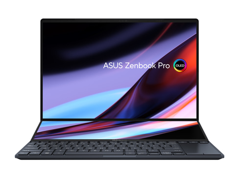 ASUS、120Hz有機ELとサブ液晶搭載の2画面14.5型ノート。ダイヤル付きの