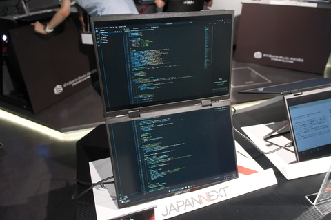 JAPANNEXT、14型WUXGA 2枚のデュアルモバイルモニター。開発中の6K