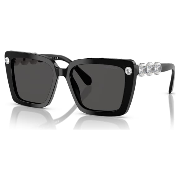 Sunglasses, Square shape, SK6032, Black | Swarovski