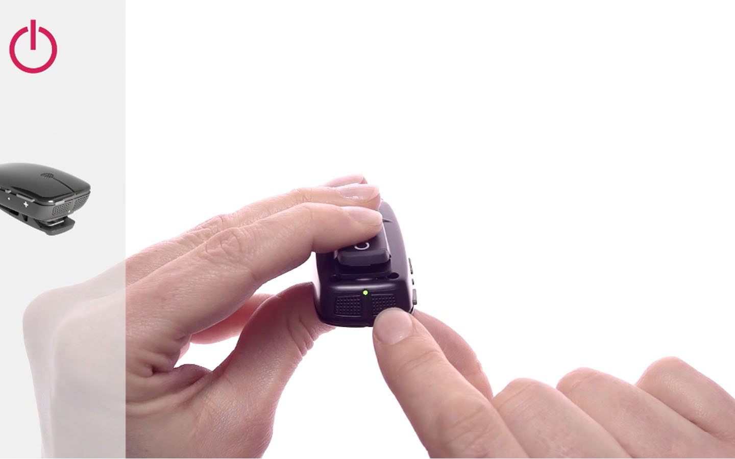 ミニマイクロホン2プラスの電源を入れる/電源を切る