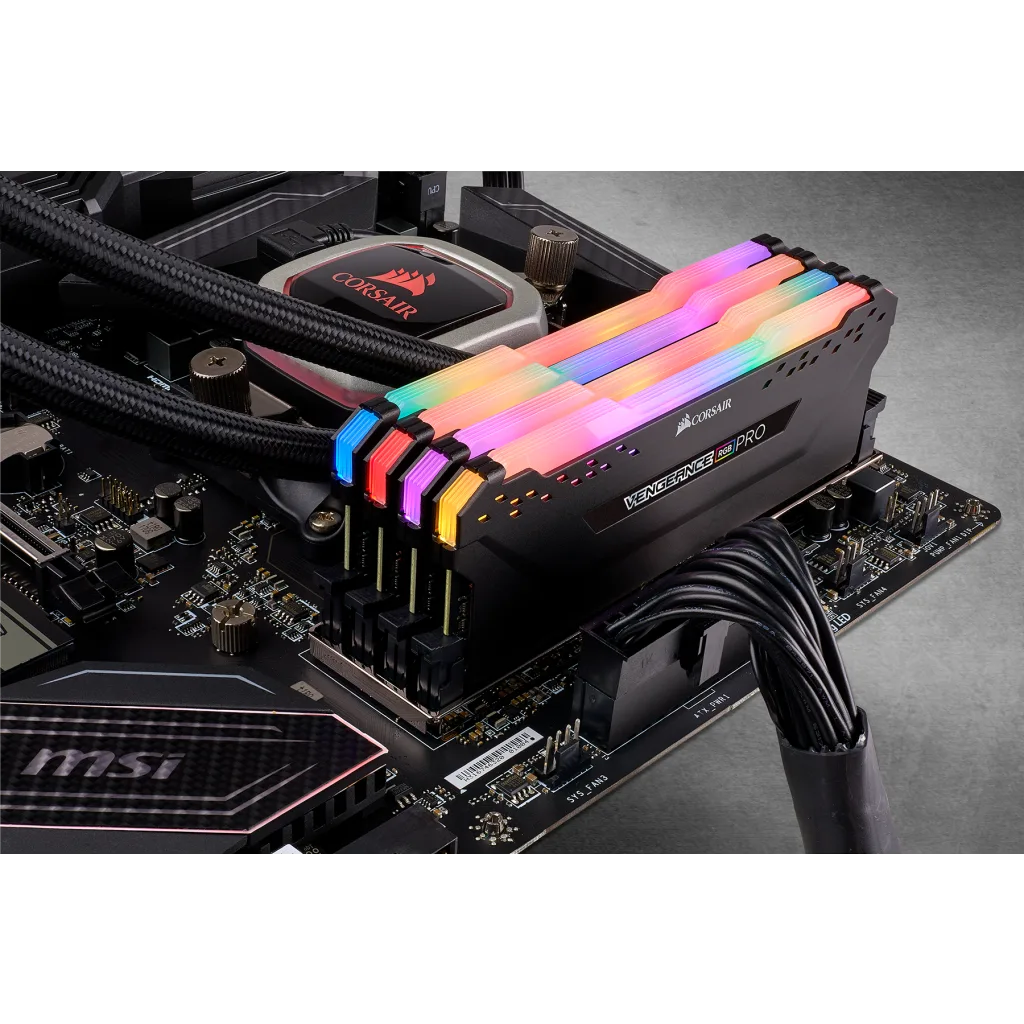 VENGEANCE® RGB PRO 64GB (4 x 16GB) DDR4 DRAM 3600MHz C18 Memory