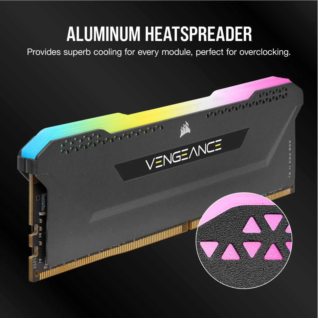 VENGEANCE RGB PRO SL 16GB (2x8GB) DDR4 DRAM 3200MHz C16 Memory Kit