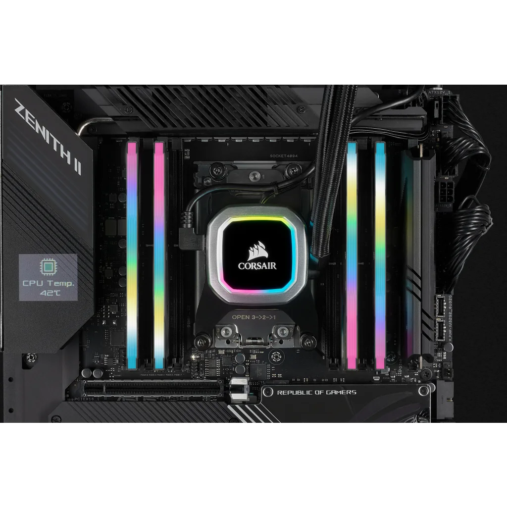 VENGEANCE RGB PRO SL 32GB (2x16GB) DDR4 DRAM 3200MHz C16 Memory