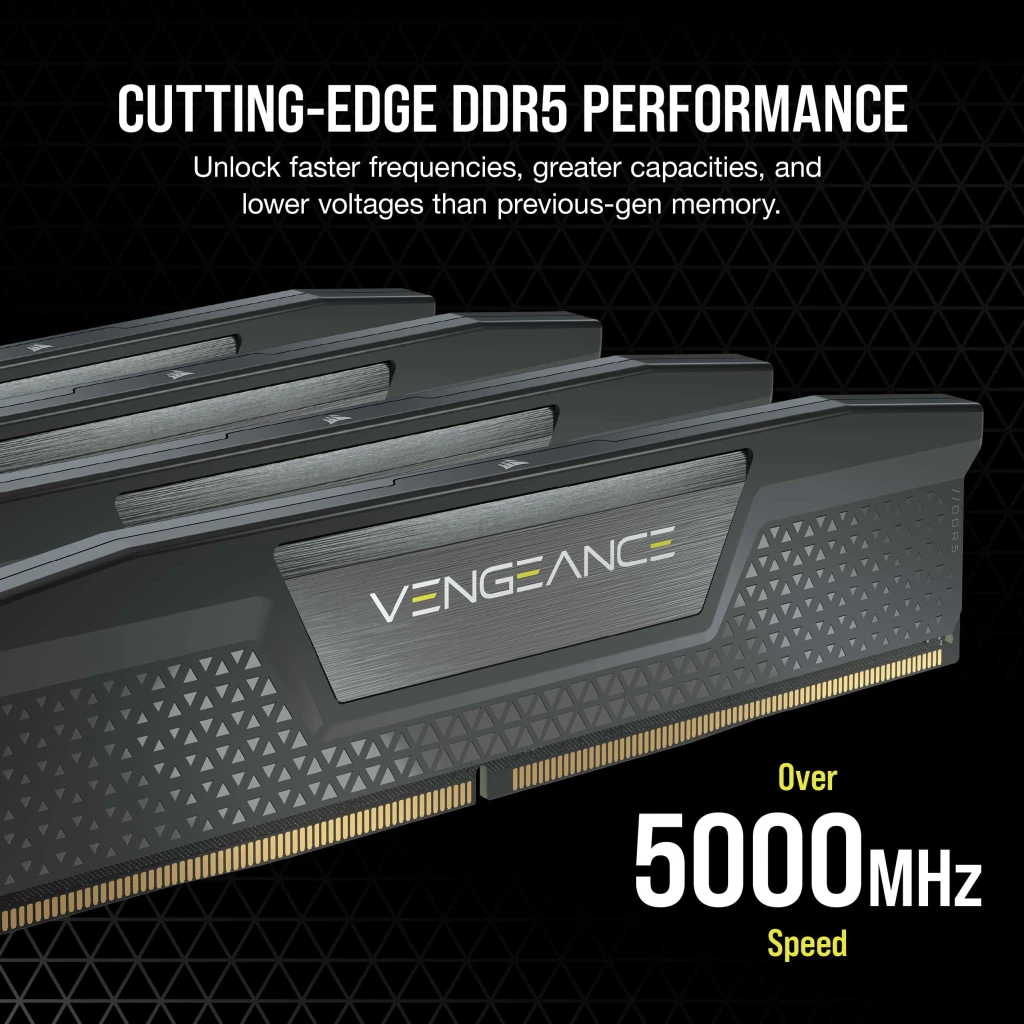 VENGEANCE® 32GB (2x16GB) DDR5 DRAM 7200MHz C34 Memory Kit — Black
