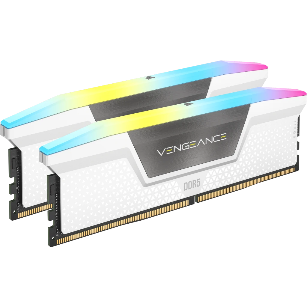VENGEANCE® RGB 32GB (2x16GB) DDR5 DRAM 5600MHz C36 Memory Kit — White