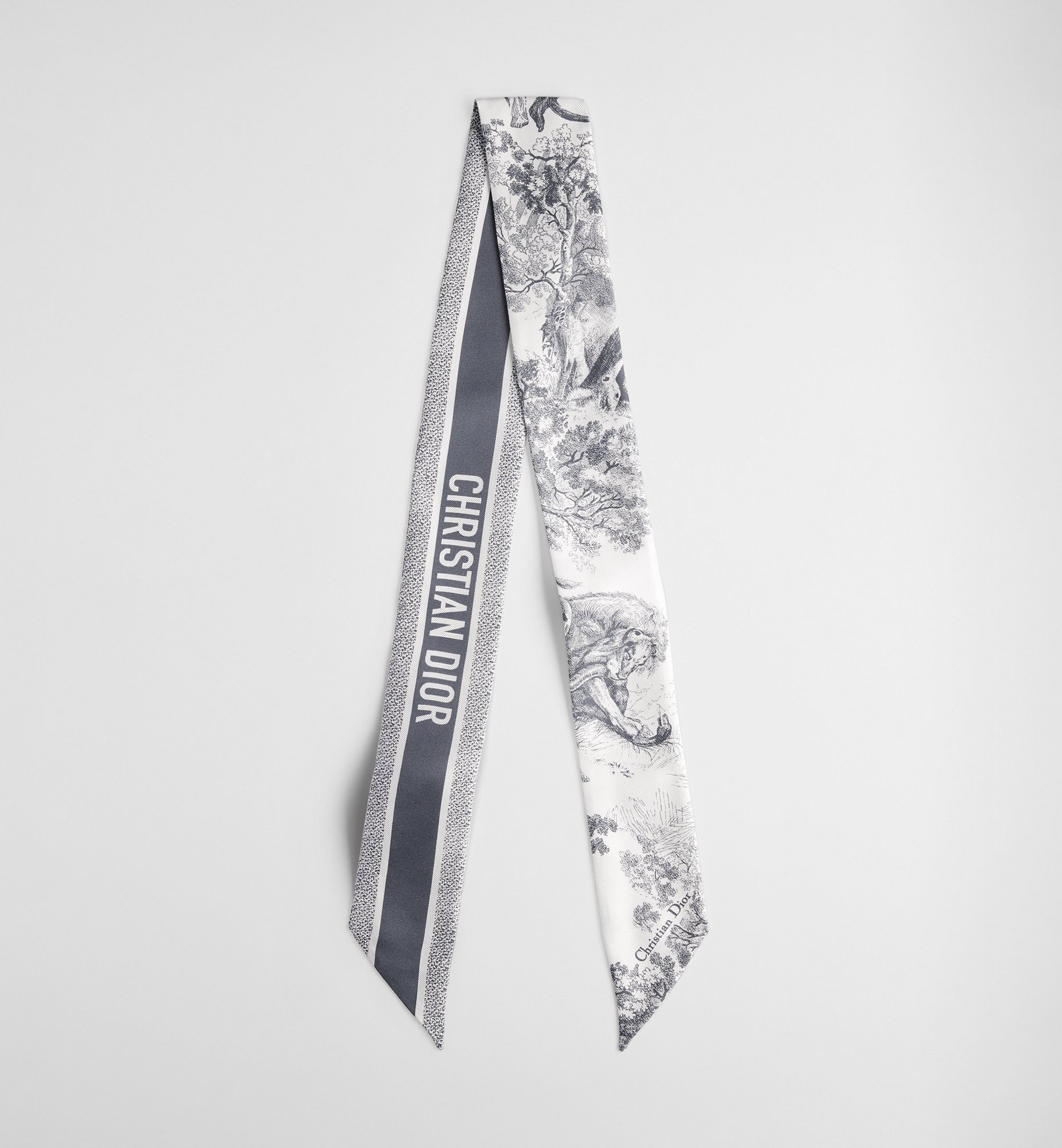 Toile de Jouy Sauvage Mitzah Scarf Ivory and Pink Silk Twill | DIOR