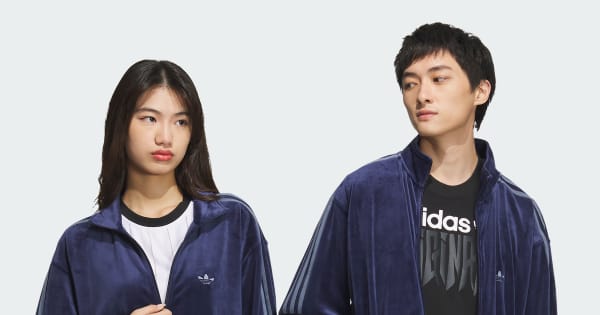 アディダス ベロア トラックジャケット - ブルー | アディダス ジャパン