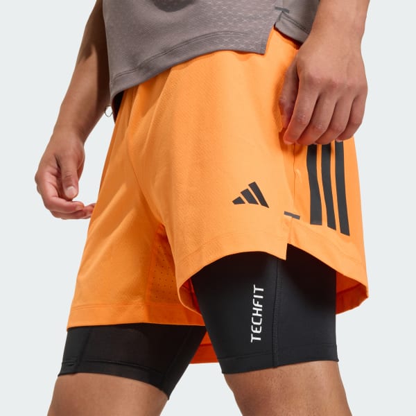 adidas D4T POWER 3 STRIPES SHORTS - Orange | Free Shipping with