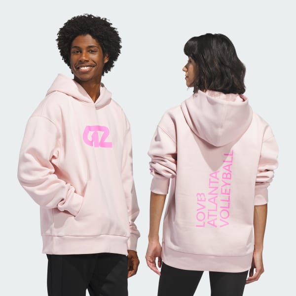 adidas LOVB Atlanta Graphics Hoodie - Pink | Free Shipping with