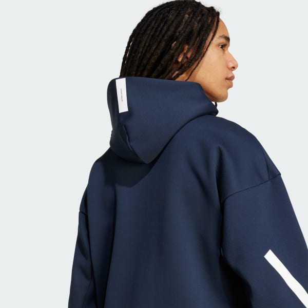 adidas Z.N.E. Full-Zip Hooded Track Jacket - Blue | Free Shipping