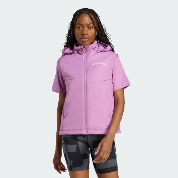 adidas Terrex Multi Climawarm Insulated Hooded Vest - Purple