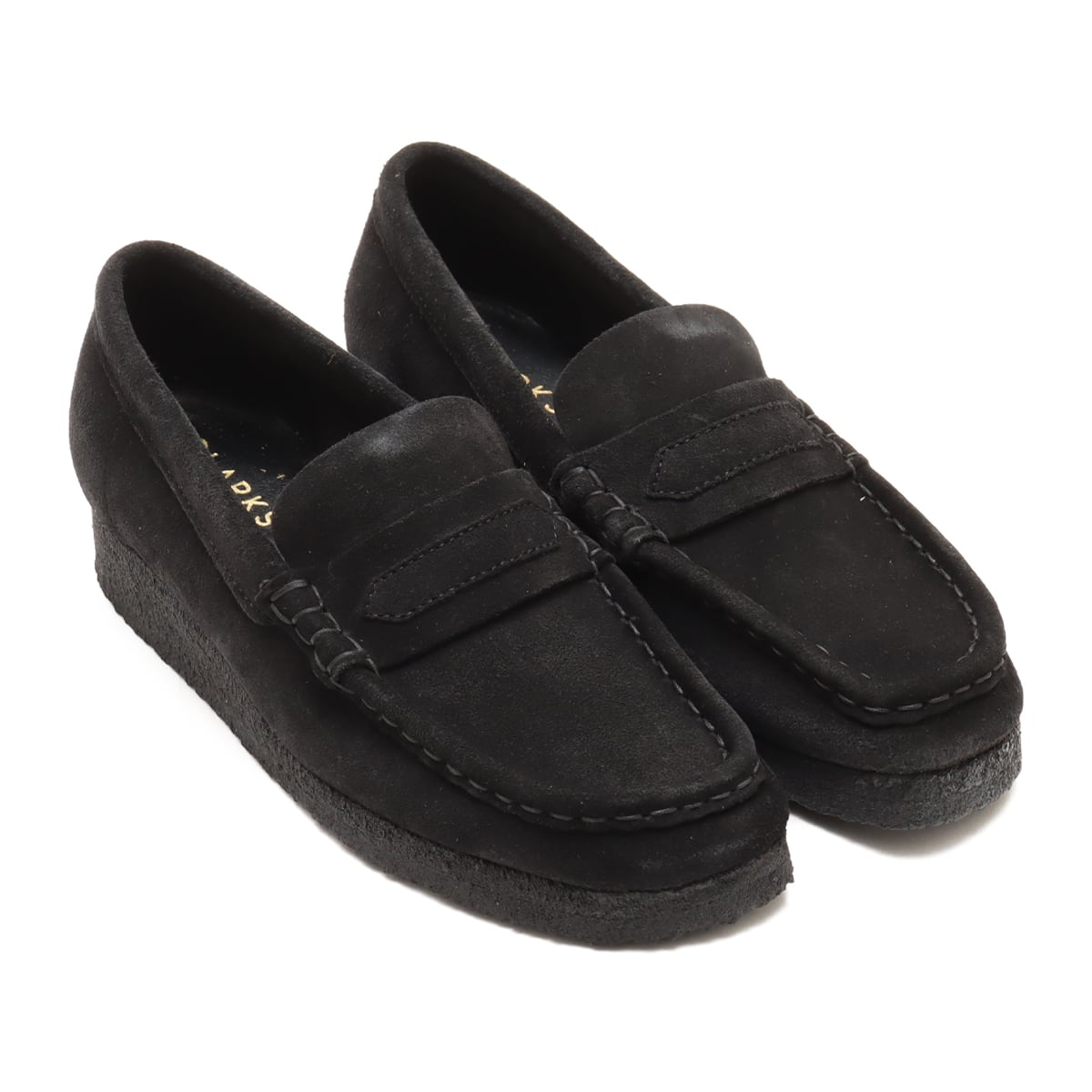Clarks WallabeeLoafer Black Sde BLACK 24SP-I（クラークス ワラビー