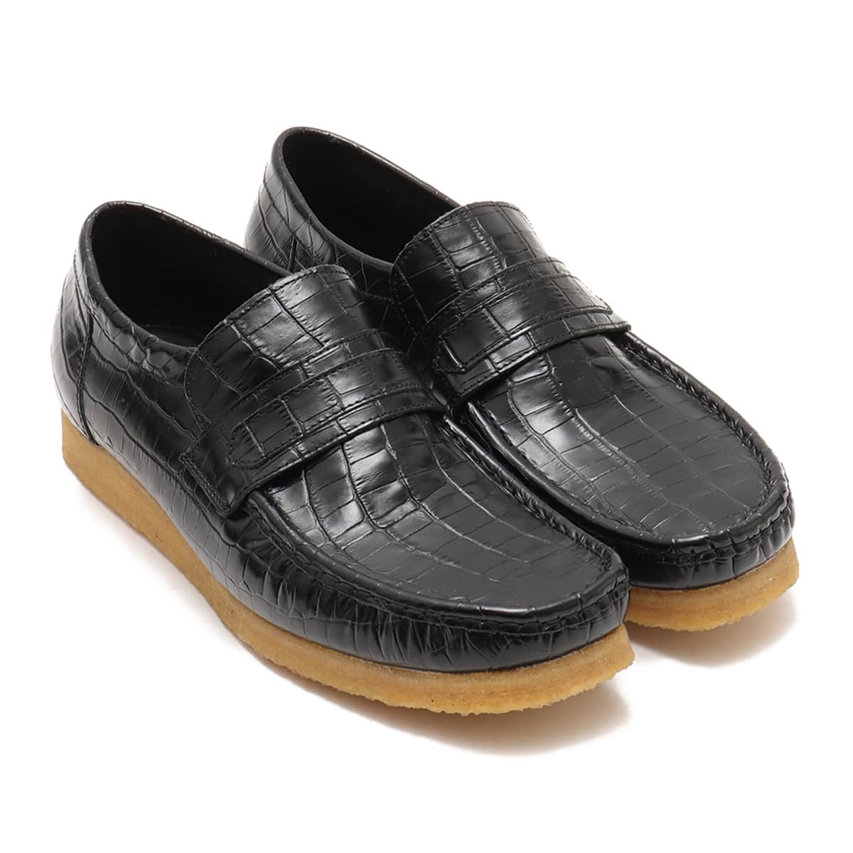 CLARKS WallabeeLoafer Black Croc （クラークス ワラビーローファー
