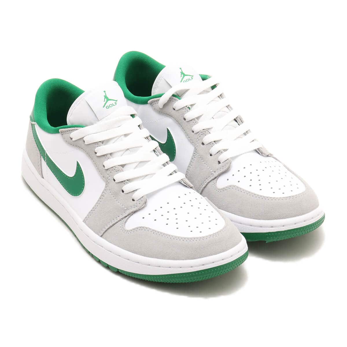 JORDAN BRAND AIR JORDAN 1 LOW G WHITE/PINE GREEN-LT SMOKE GREY