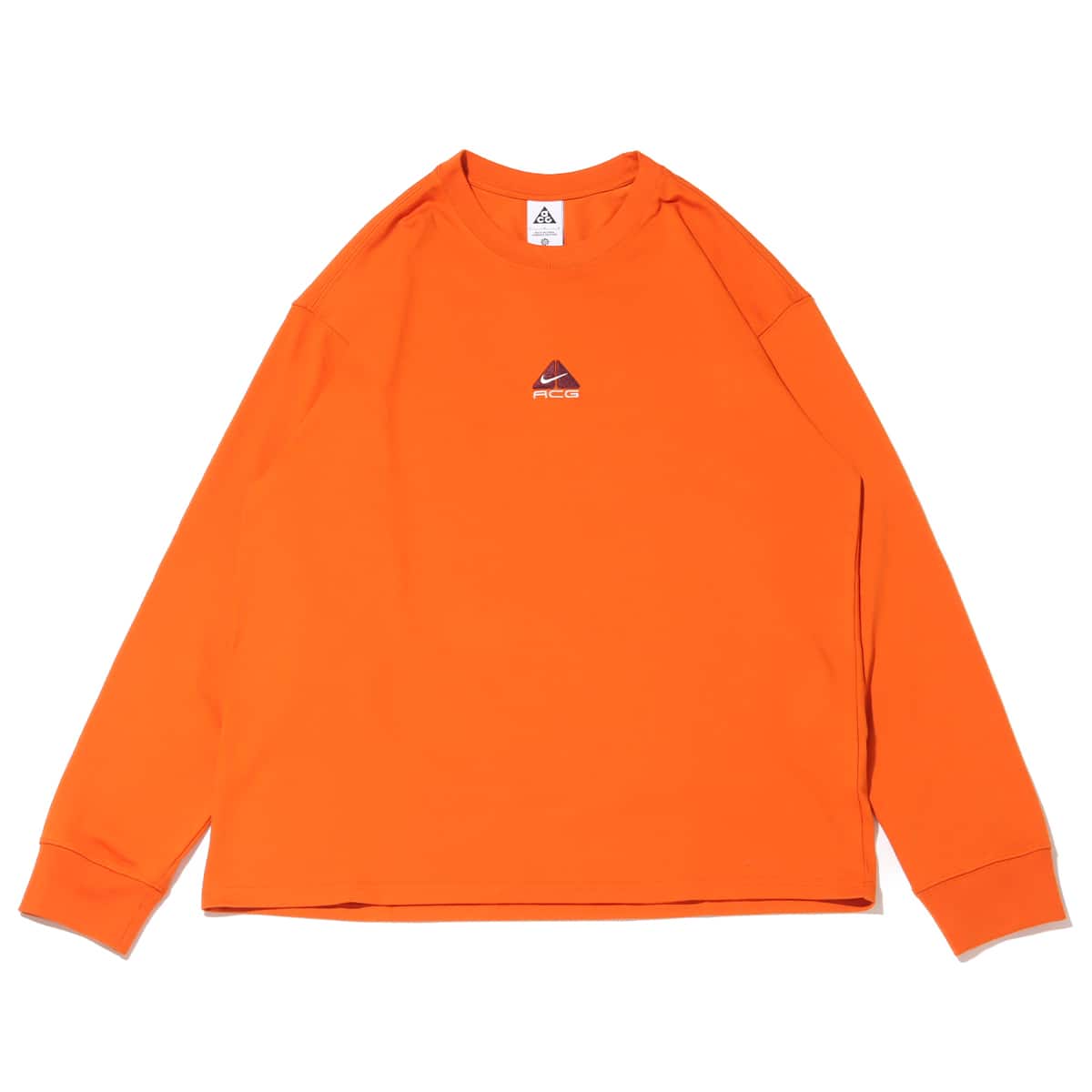 NIKE AS M NRG ACG LS LBR TEE LUNGS CAMPFIRE ORANGE/SUMMIT WHITE