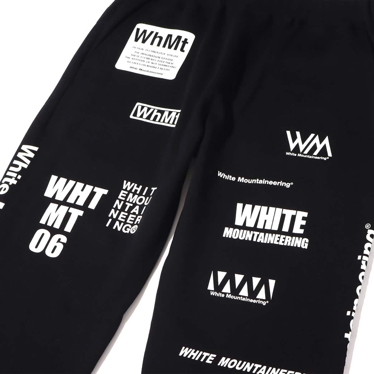 WHITE MOUNTAINEERING WM LOGO RANDAM PRINTED SWEAT PANTS BLACK 21FA