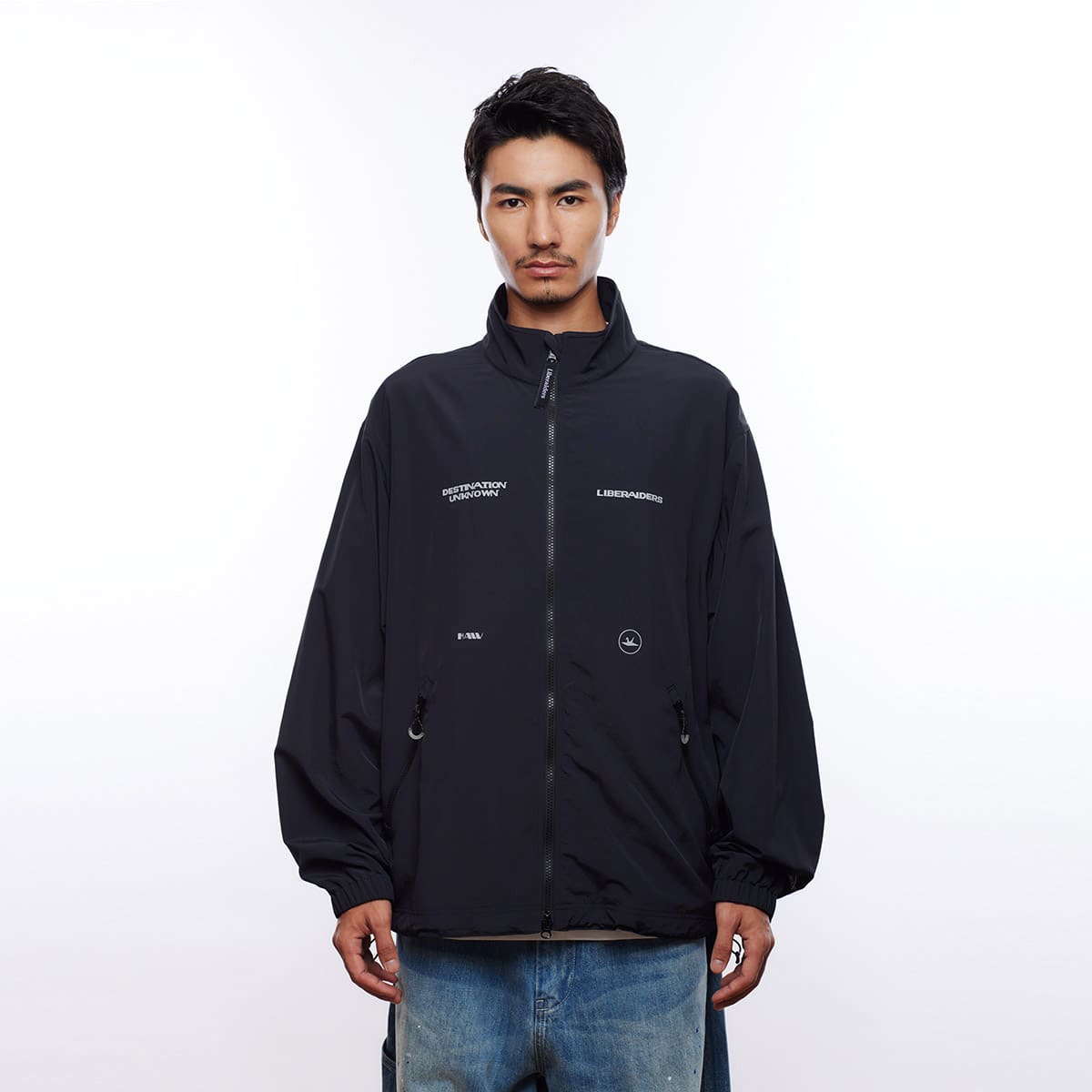 LIBERAIDERS SUPPLEX NYLON WINDBREAKER BLACK（リベレイダース サ
