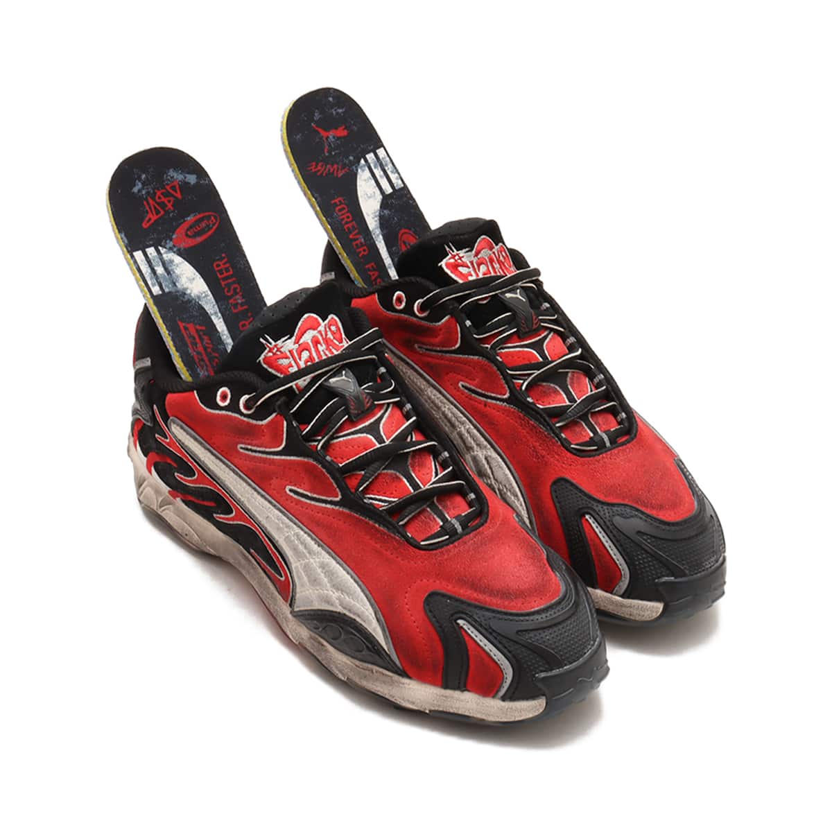 PUMA X A$AP ROCKY INHALE DISTRESSED PUMA BLACK-POP RED（プーマ x