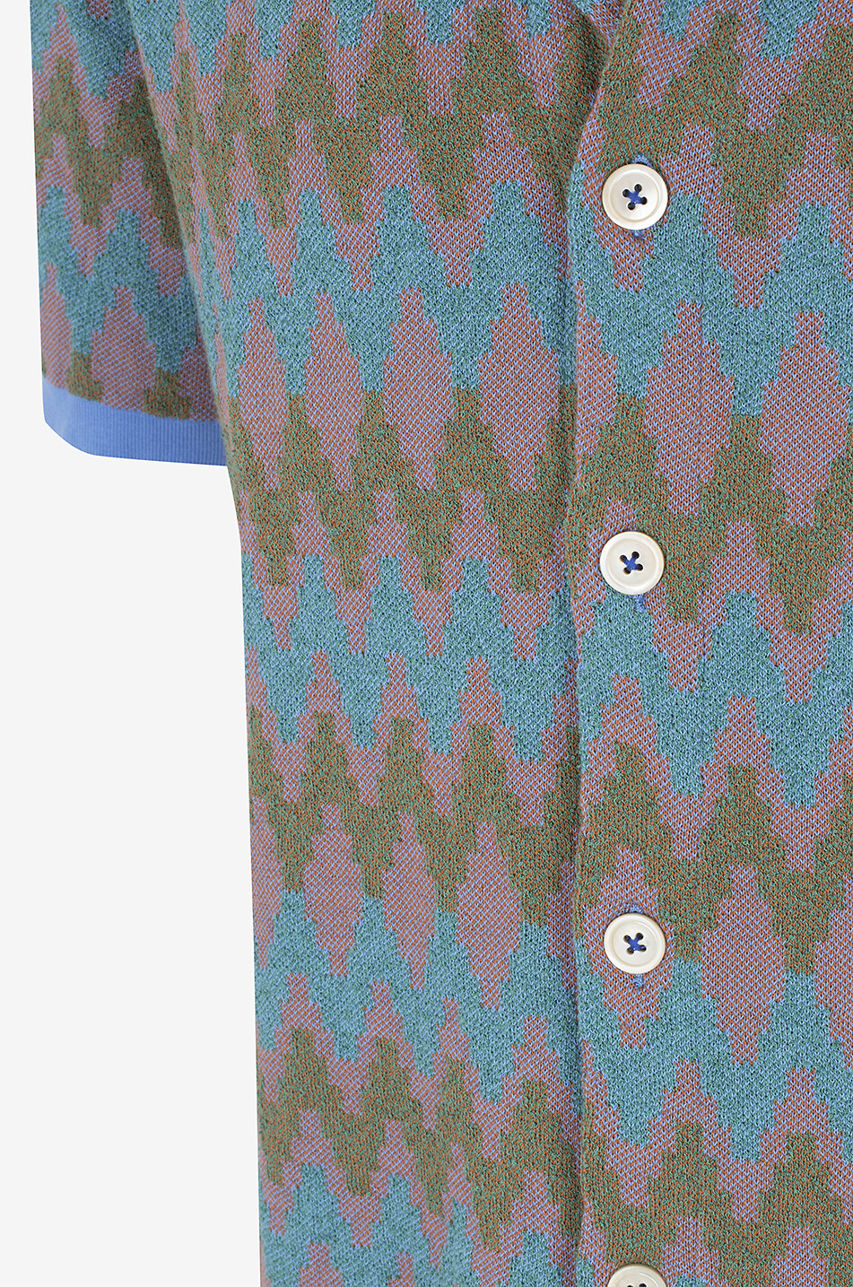 Kensit jacquard knit short-sleeved shirt - GALLIA KNIT PROJECT