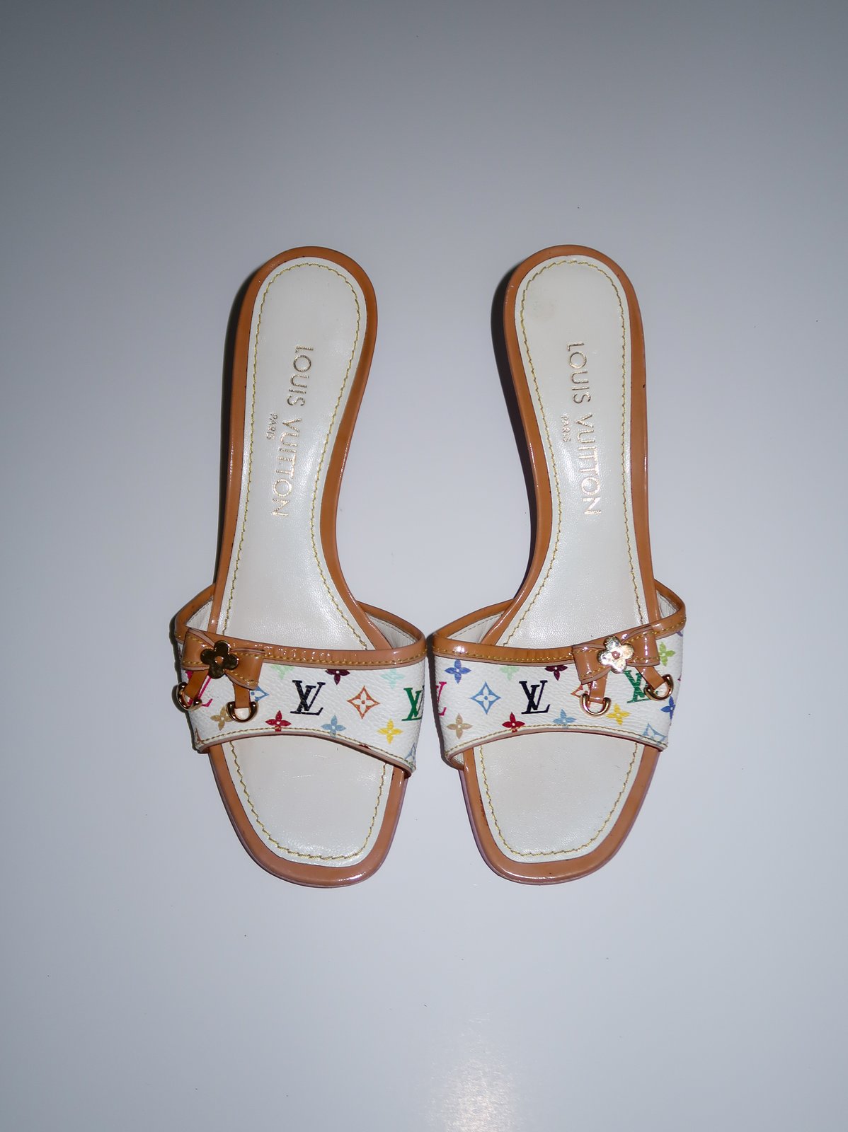 RARE* Louis Vuitton x Takashi Murakami Multicolor Mules - EU 37