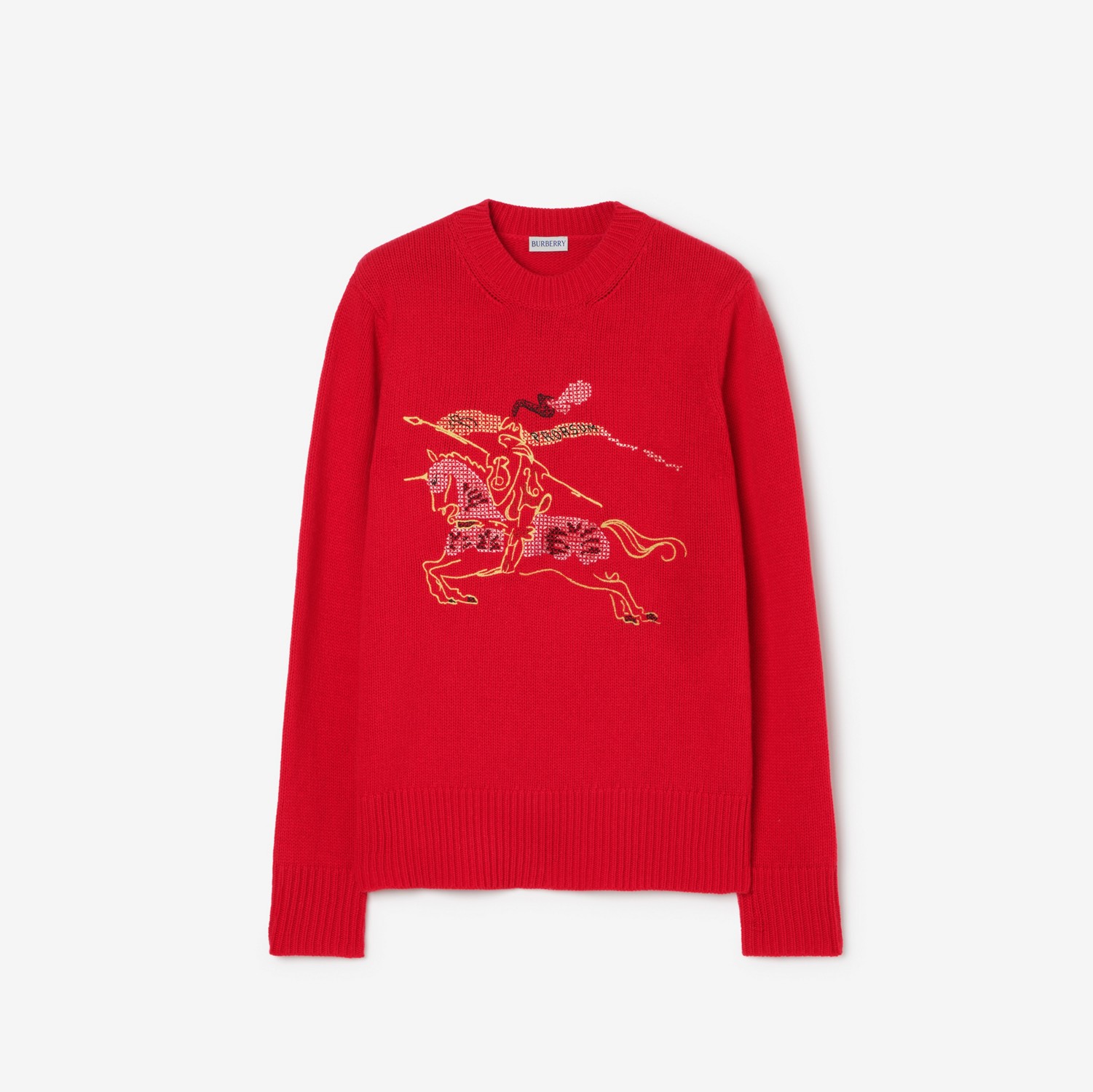 クロスステッチEKD ウールカシミアセーター (クレヨンレッド