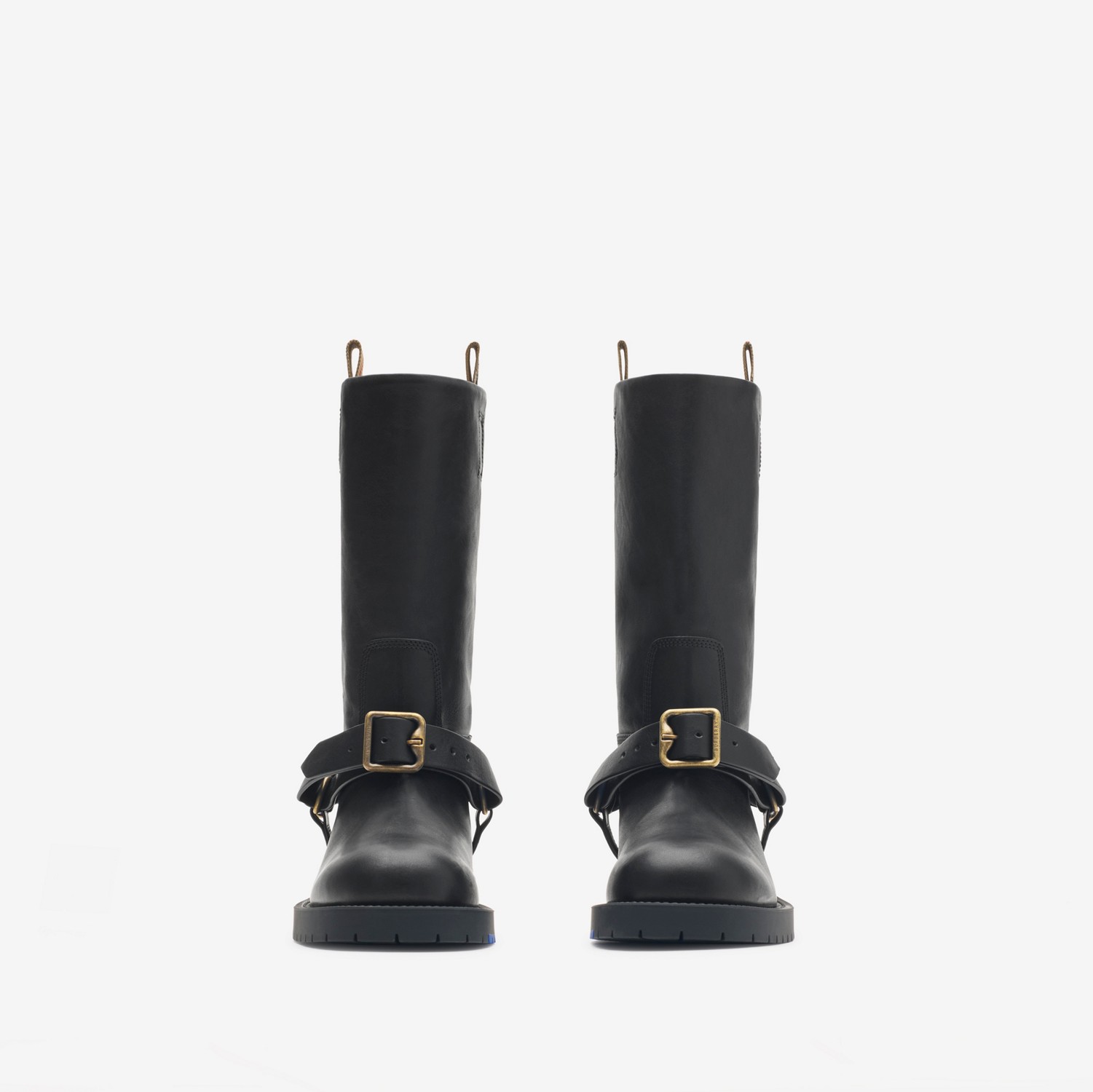 Leather Soft Saddle Low Boots​ in Black - Women | Burberry® Official