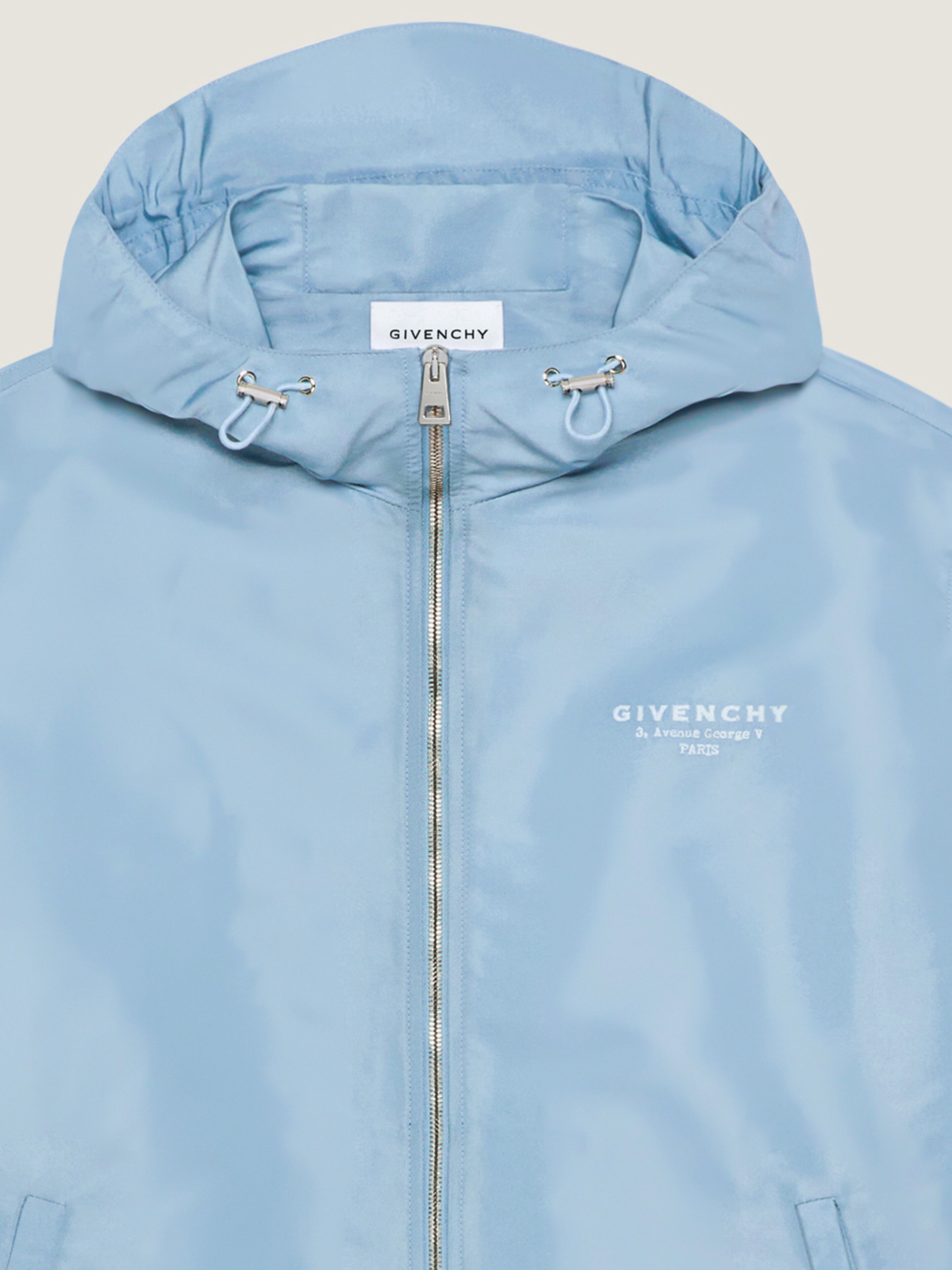 Windbreaker in polyfaille with GIVENCHY Stamp embroidery - pale
