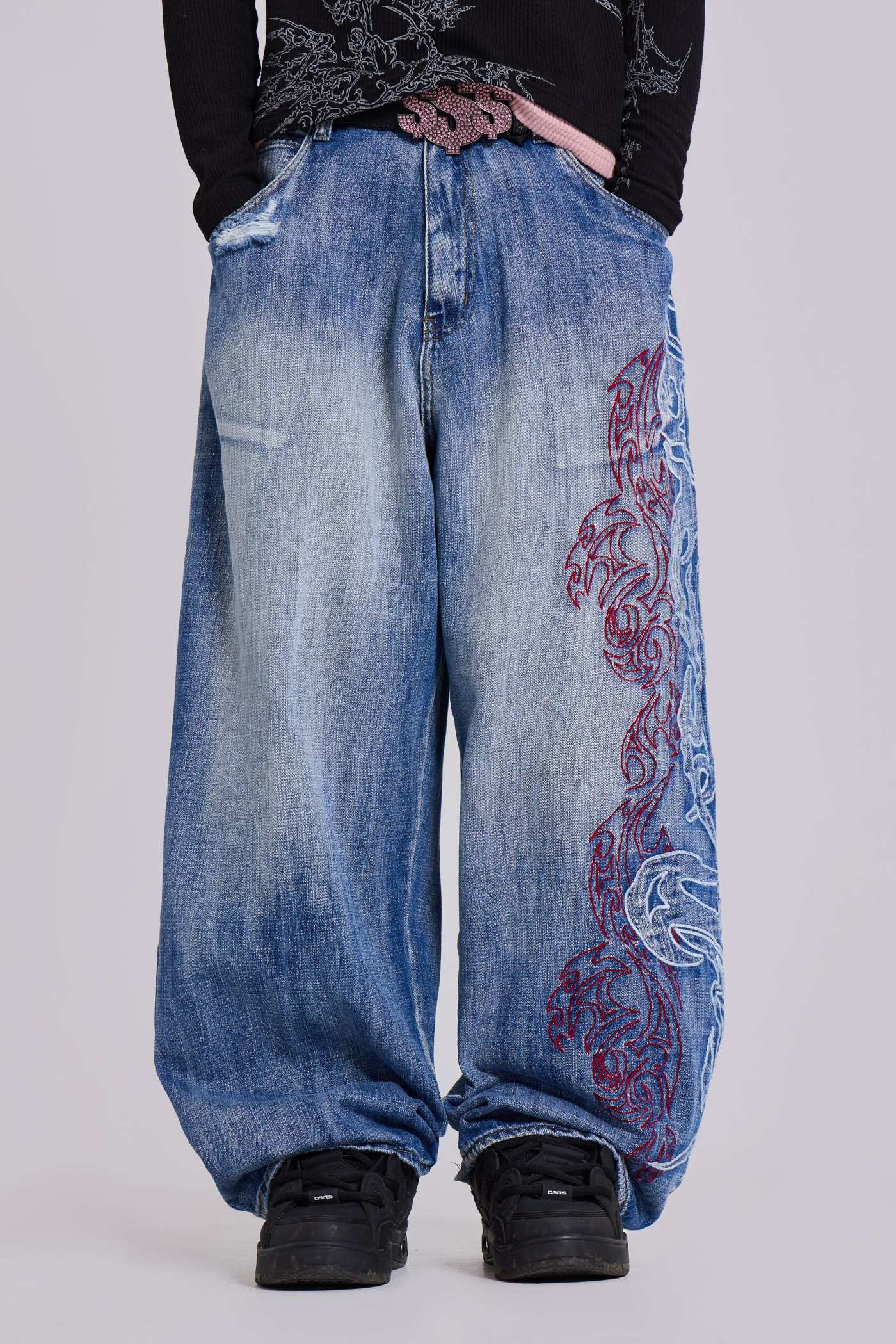 Layered Tribal XL Colossus Jeans | Jaded London | Clothing