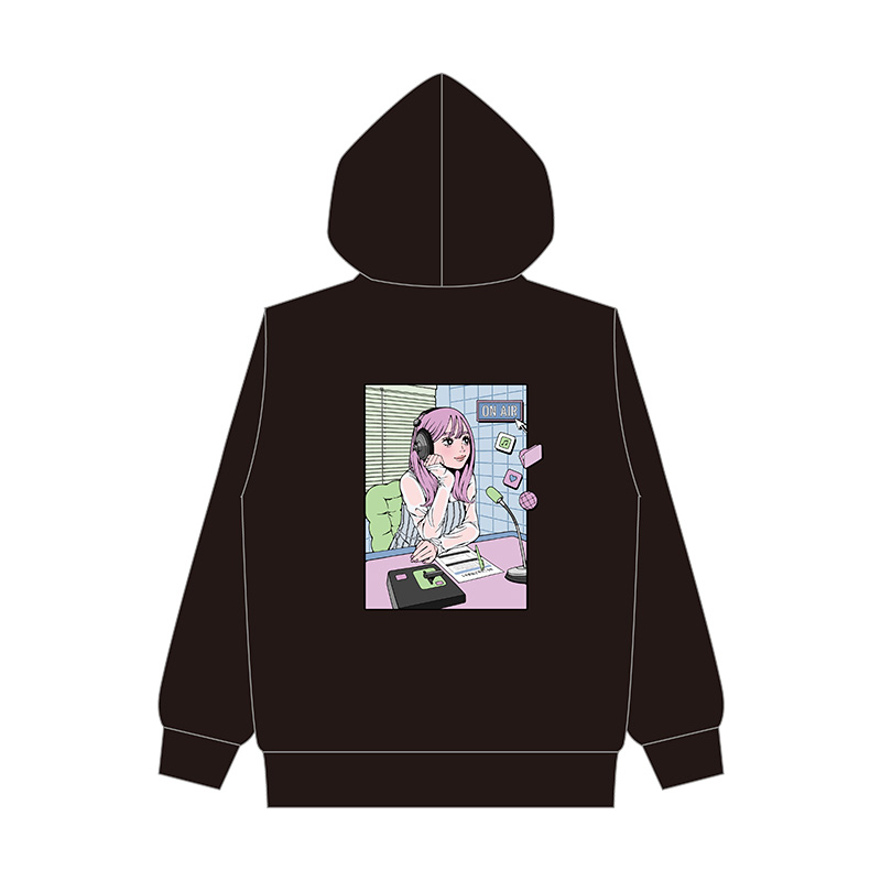 もう私服に迷わないはためいとふぁんオリジナルパーカー(黒) - TMEIC