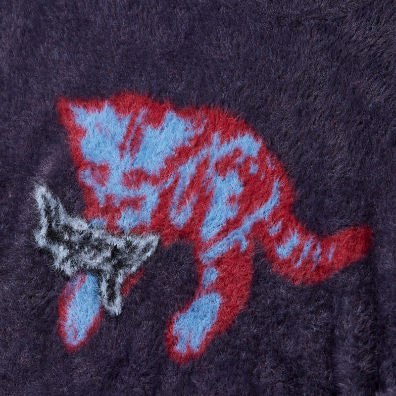 SUNANEKO Mohair Touch Knit (Navy) - ZUTOMAYO MART