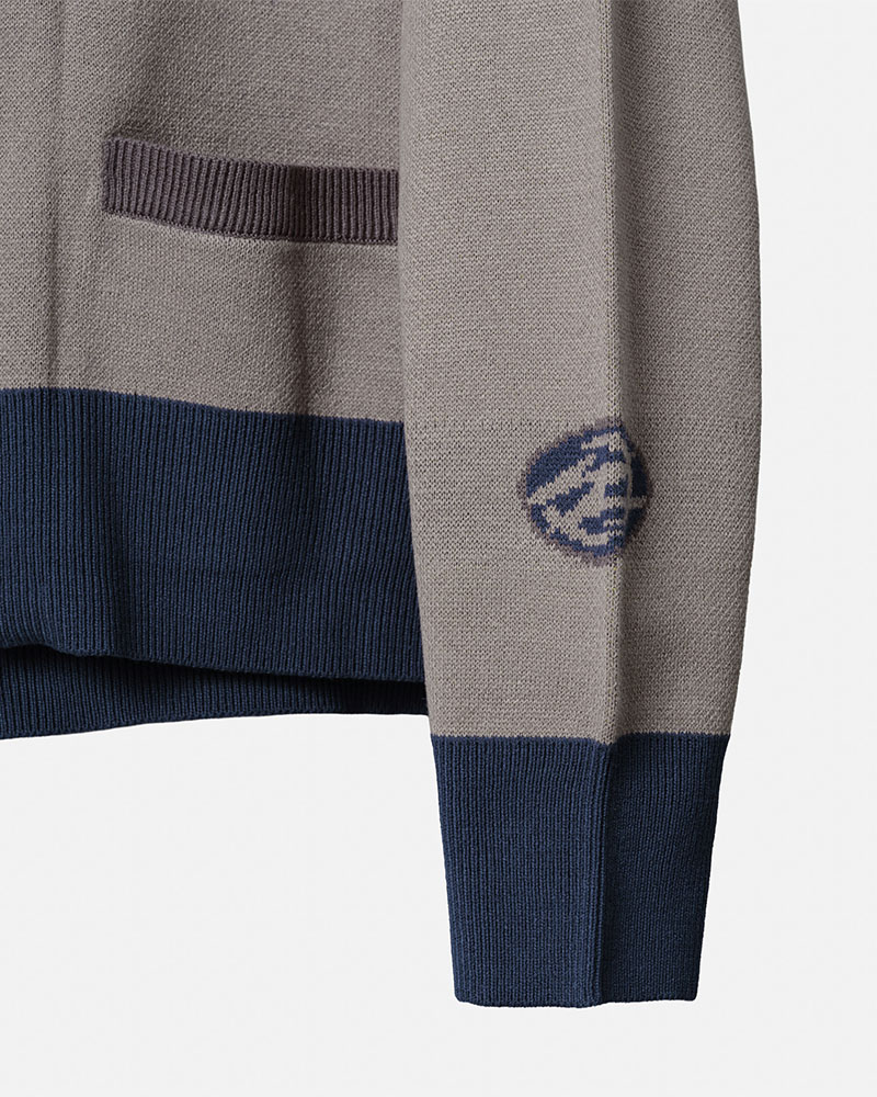 Full Zip Knit Jersey (Navy) - ZUTOMAYO MART