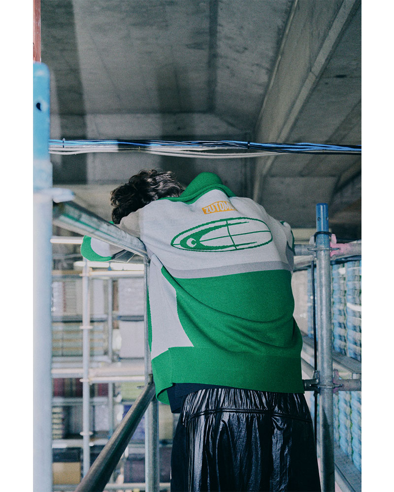 Full Zip Knit Jersey (Green) - ZUTOMAYO MART