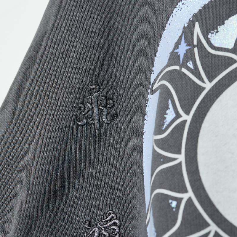 陰陽 Vintage Zipup Hoodie (Gray) - ZUTOMAYO MART