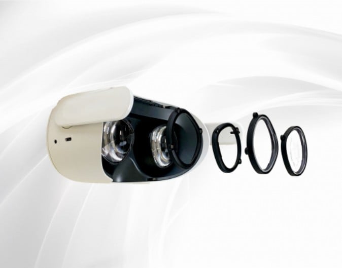 Meta Quest 2の視力補正レンズの作成を行うサービスで、対応の度数が