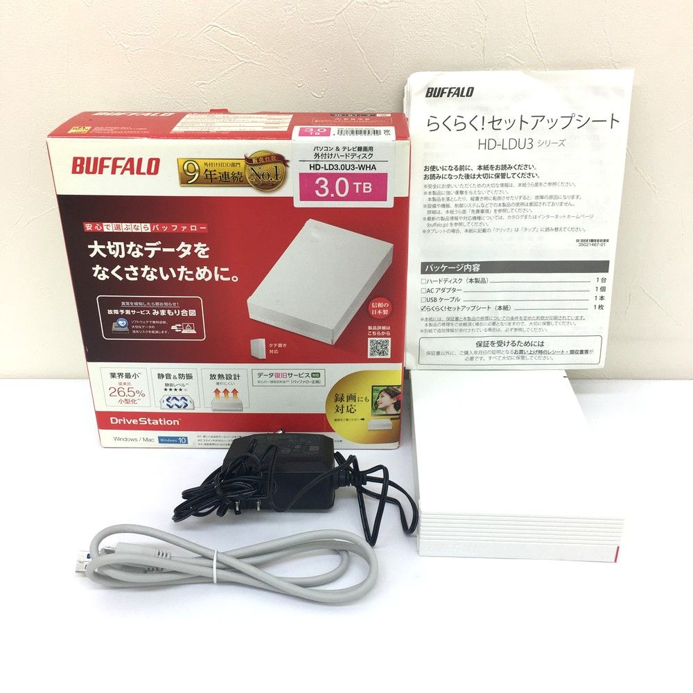 BUFFALO バッファロー HD-LD3.0U3WHA 外付けHDD ハードディスク