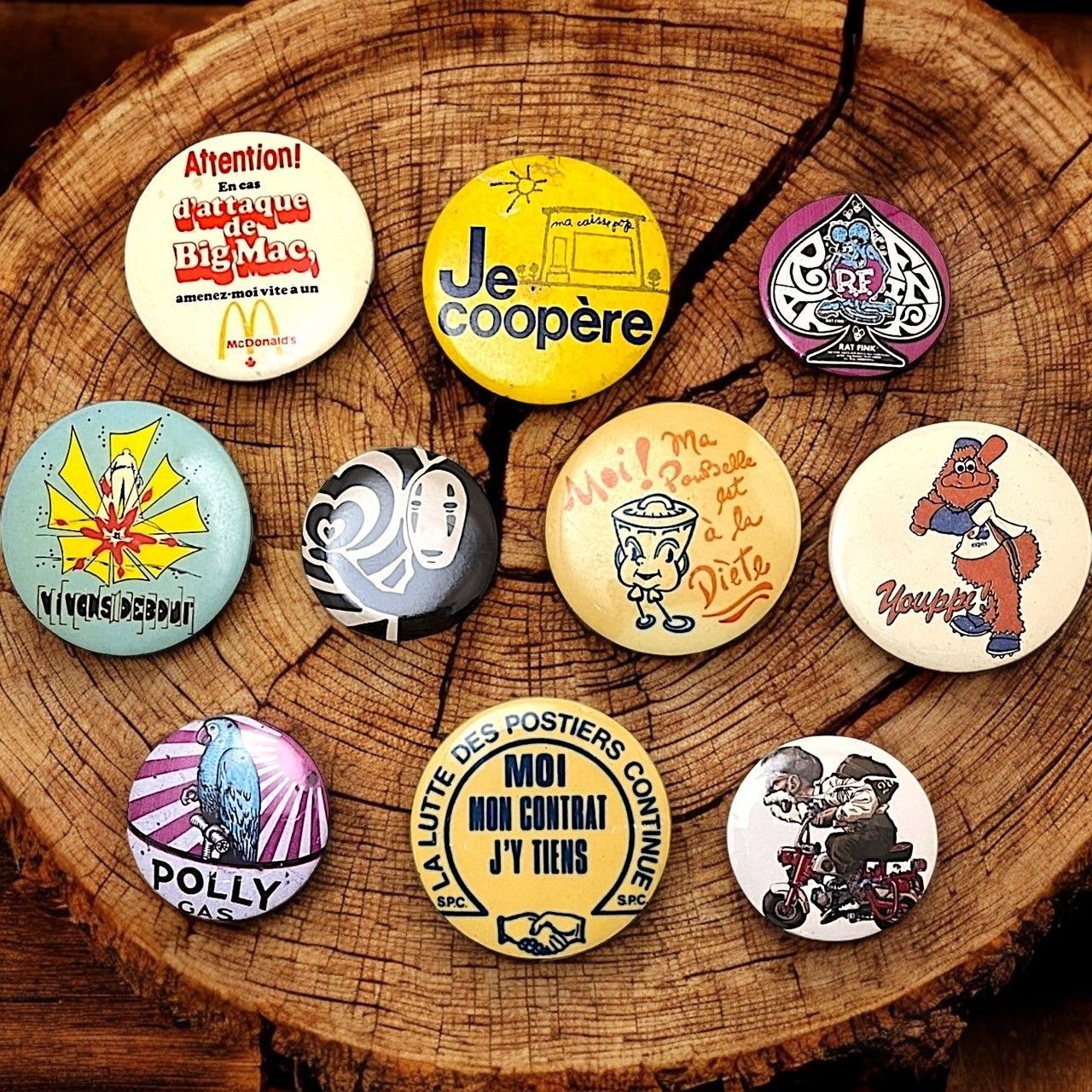 缶バッジ ビンテージ アンティーク AX 50s ~ 60s 70s 80s 90s 00s 小物