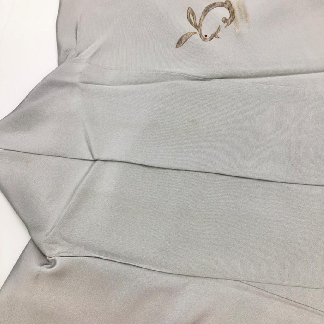 付下げ うさぎ柄 兎 金彩 白鼠色 K-5513 - メルカリ