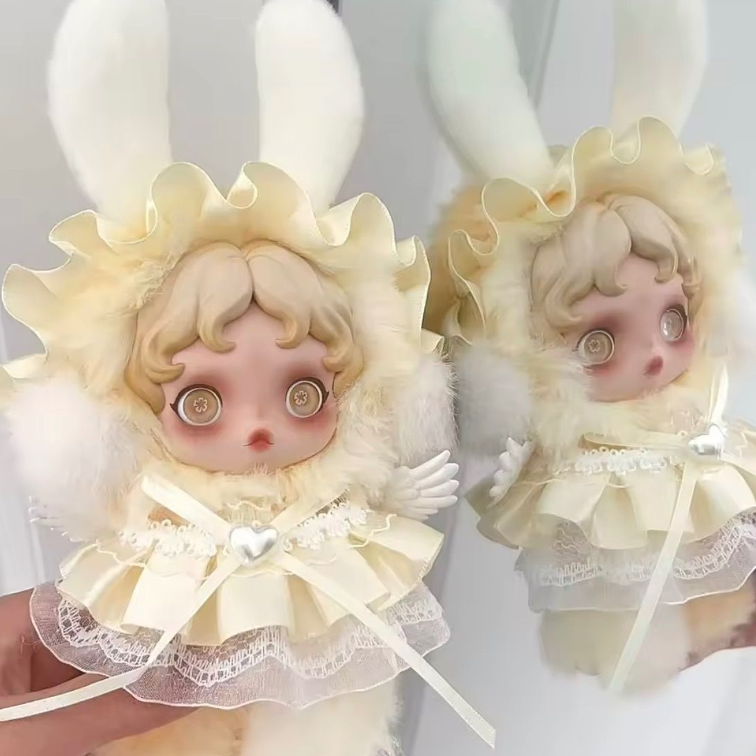 スカルパンダ対応 うさ耳ホワイト着せ替え衣装 ぬい服 コスチューム