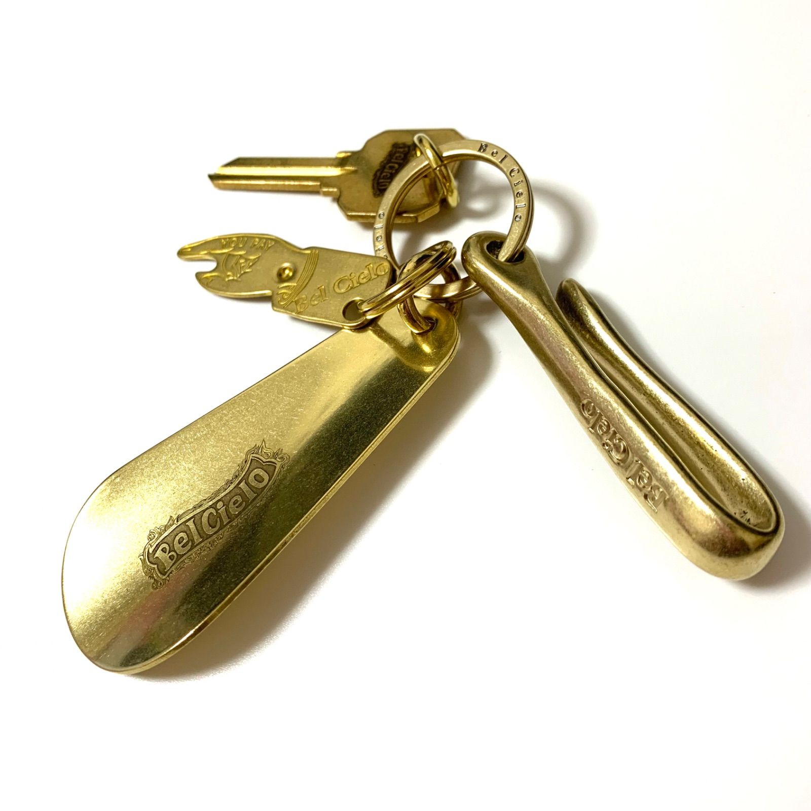 Bel Cielo 真鍮製 スモールシューホーンキーホルダーMIX Ver. Ⅱ