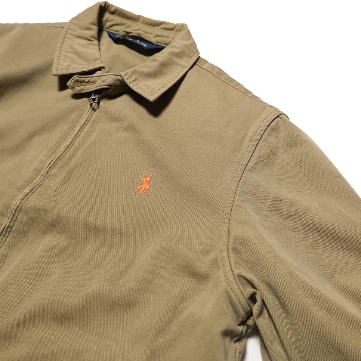 90's ポロラルフローレン コットン スイングトップ (M) カーキ系