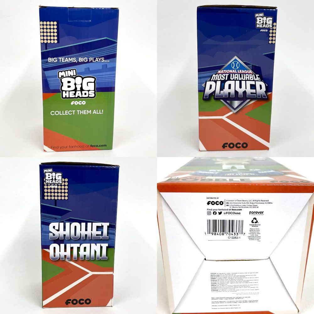 新品・在庫処分品 F】大谷翔平 SHOHEI OHTANI FOCO MINI BIG HEADS