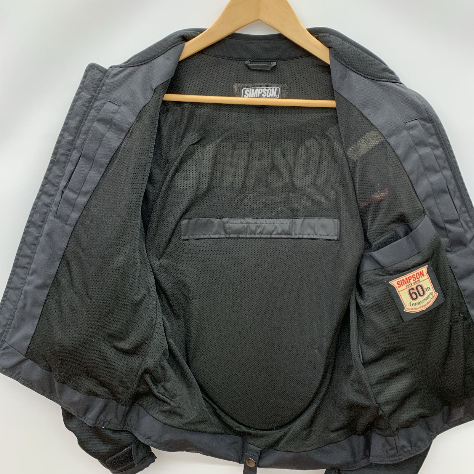 SIMPSON シンプソン レーシングジャケット Mサイズ BLACK 黒 60th