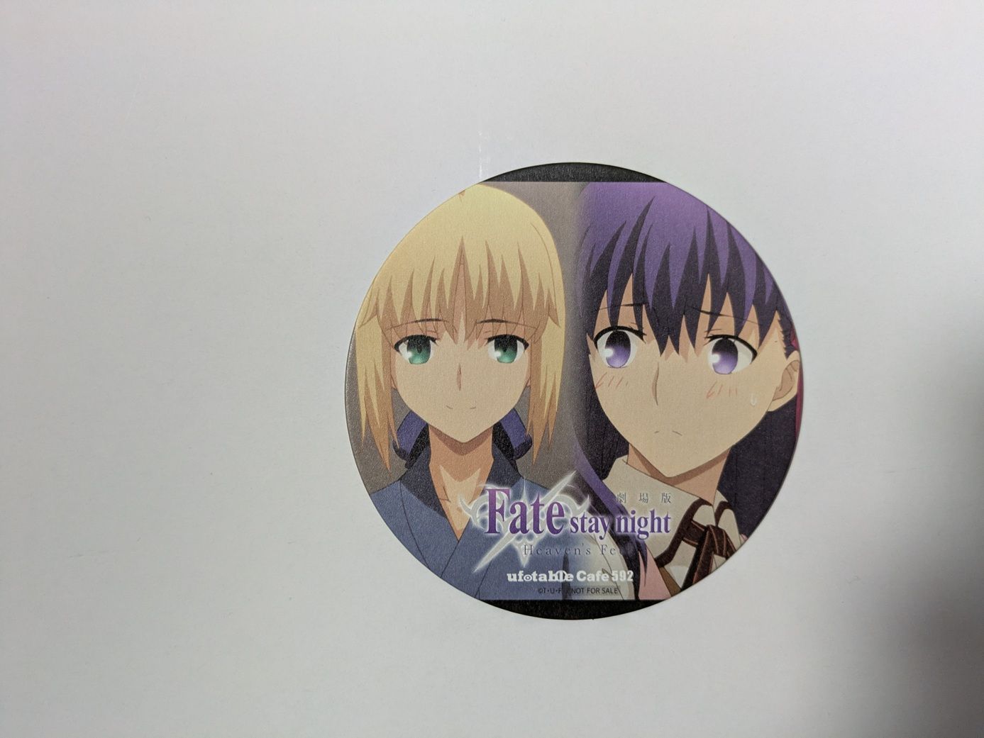 Fate マチアソビ 2016 ゼロカフェ お持ち帰りサイズ立て看板 セイバー