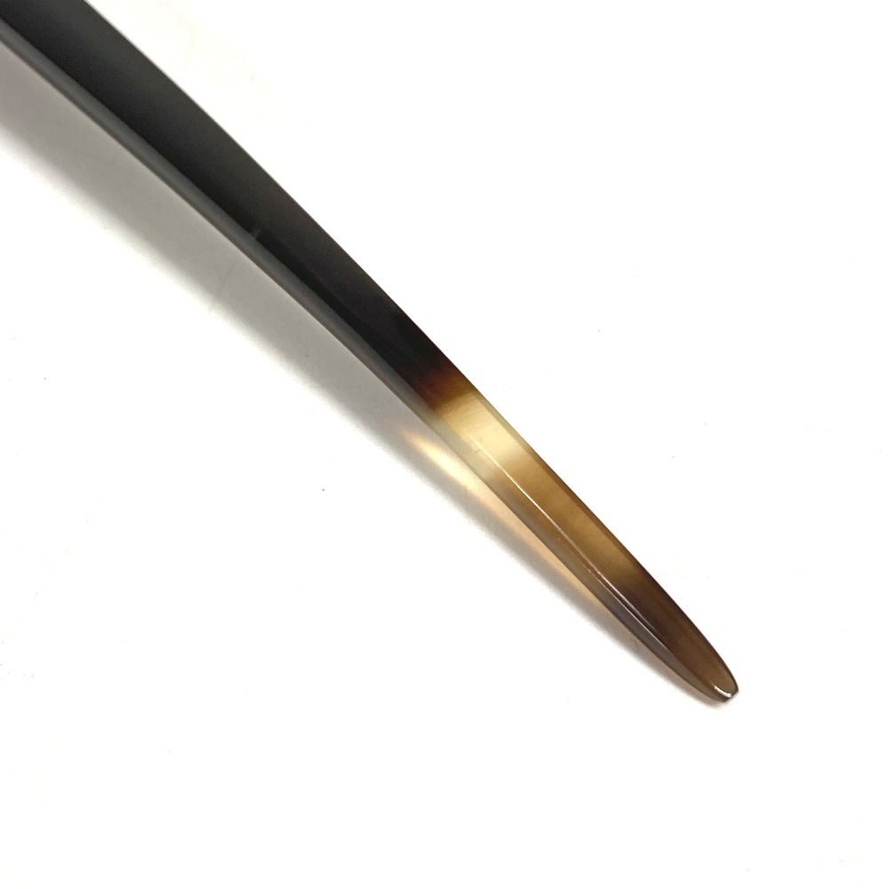 HERMES エルメス ヘアピン かんざし 簪 バッファローホーン ブラウン